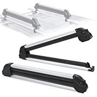 MaxKare Portaesquís &amp- Portaequipajes Universal para Coche de 6 Pares de Esquís-4 Snowboard de Aluminio Resistente a -60…